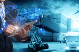 World,Map,With,Logistic,Network,Distribution,On,Background.,Logistic,And